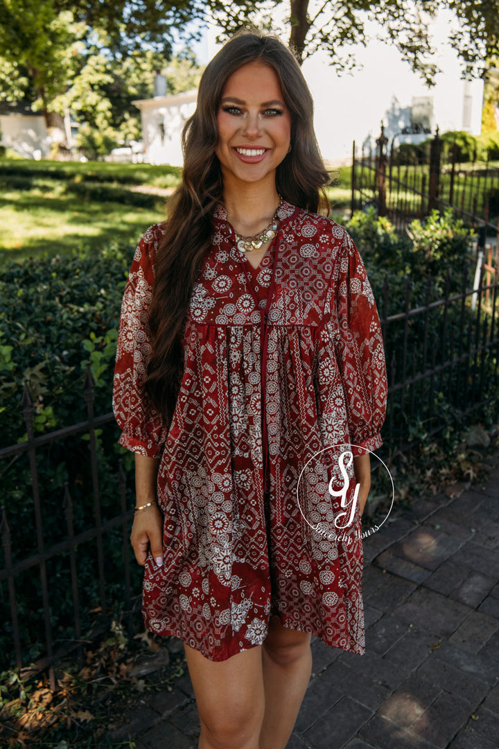 Zay Dress - Brick