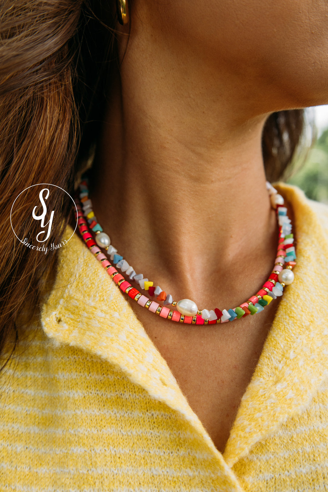 Pearl Statement Necklace - Multi
