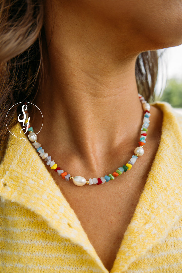 Pearl Statement Necklace - Multi