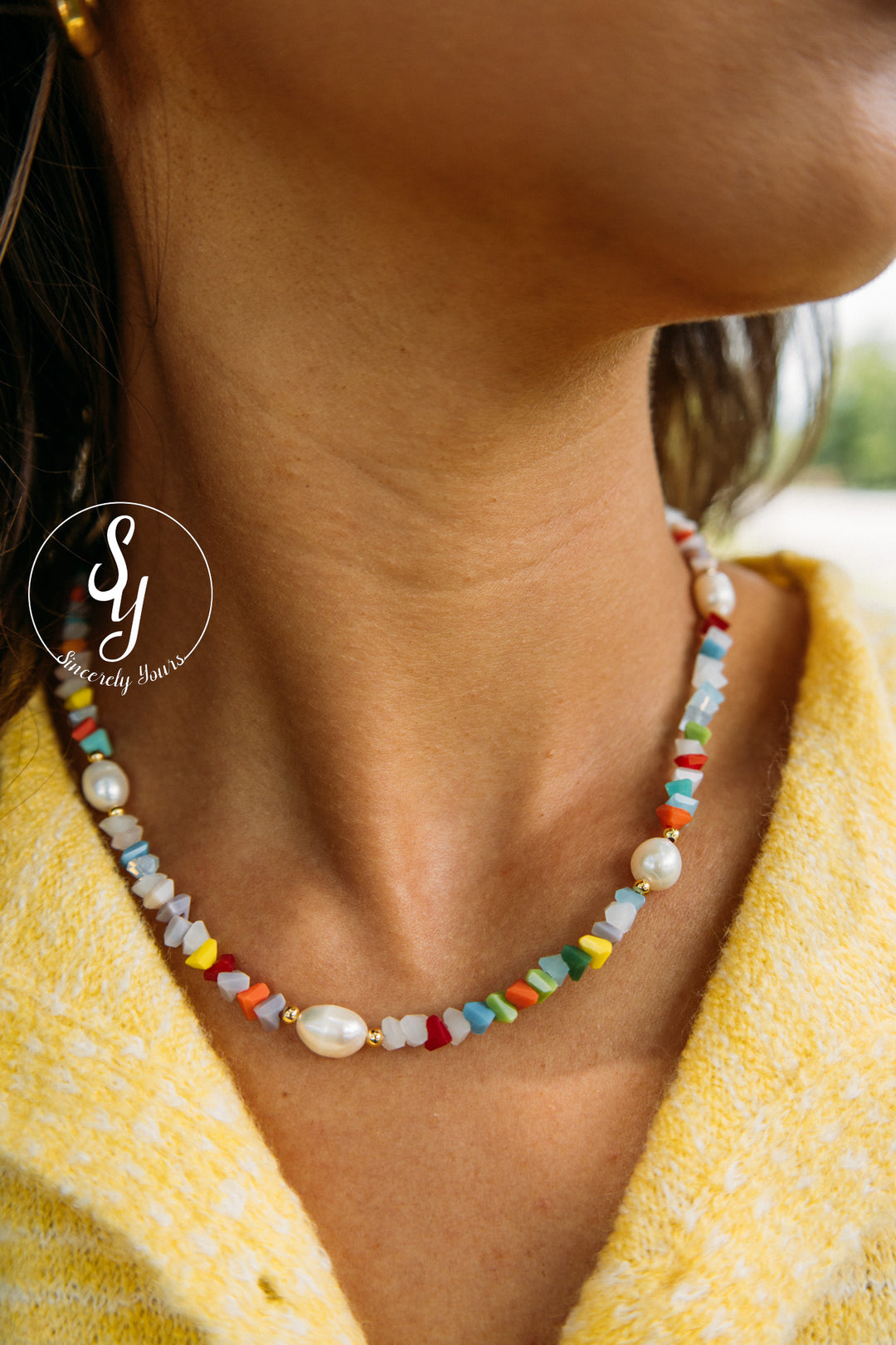 Pearl Statement Necklace - Multi