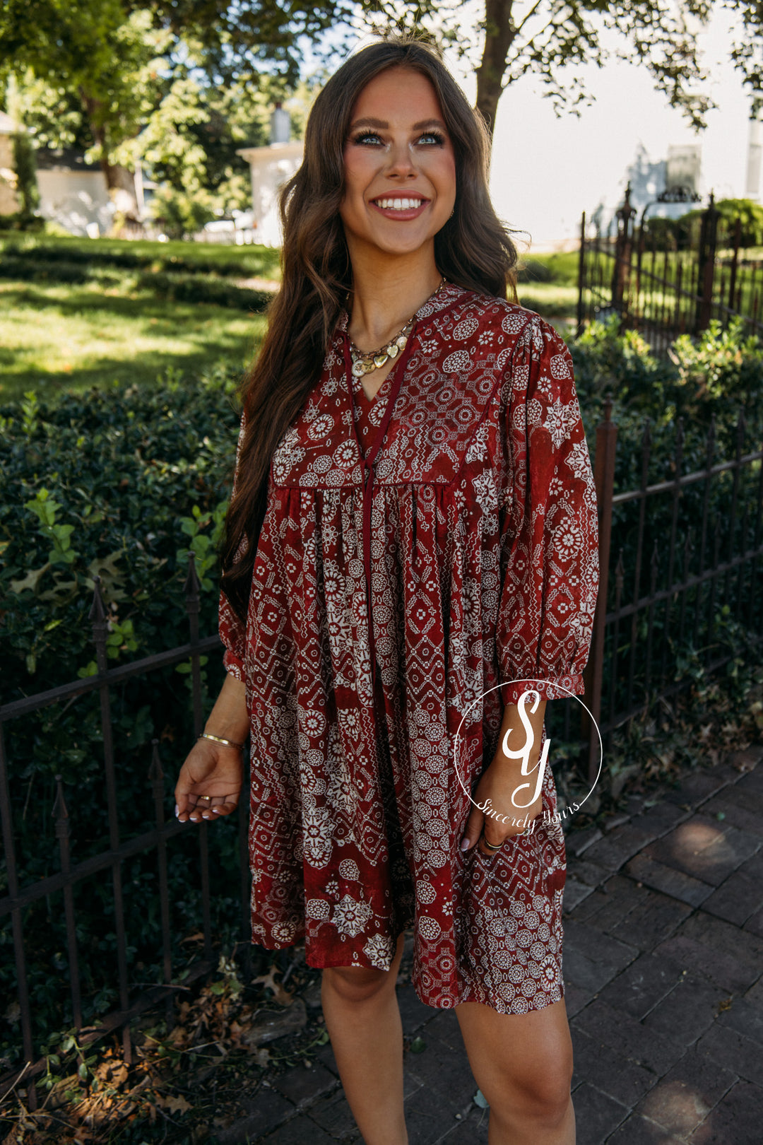 Zay Dress - Brick