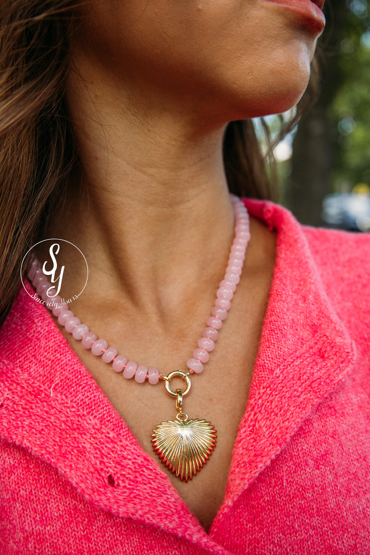 Charmingly Yours Necklace - Pink