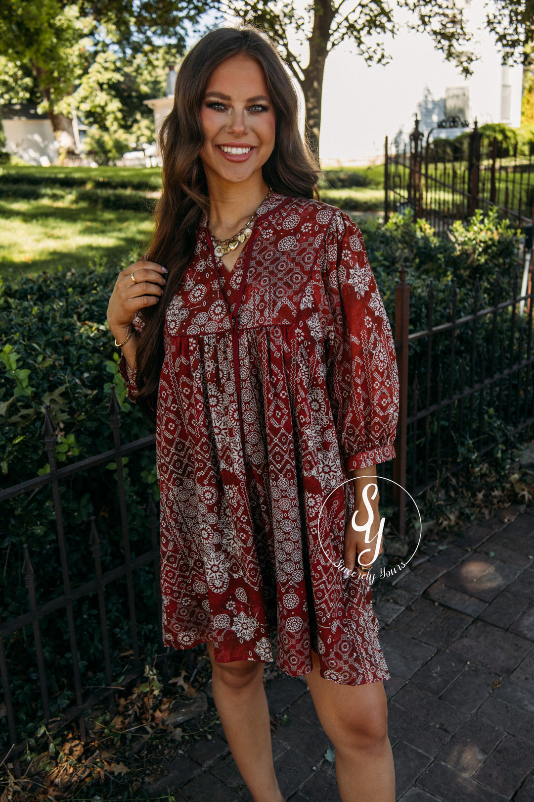 Zay Dress - Brick