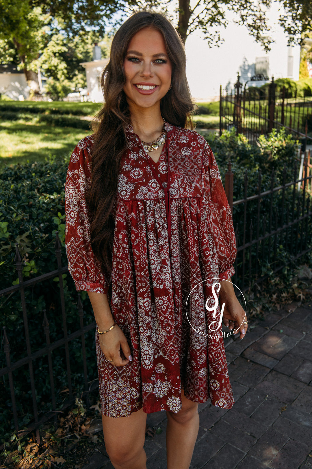 Zay Dress - Brick