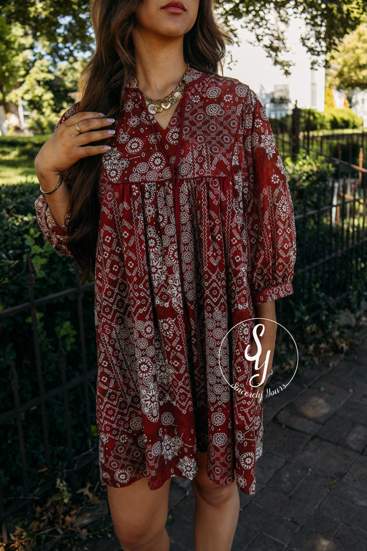 Zay Dress - Brick