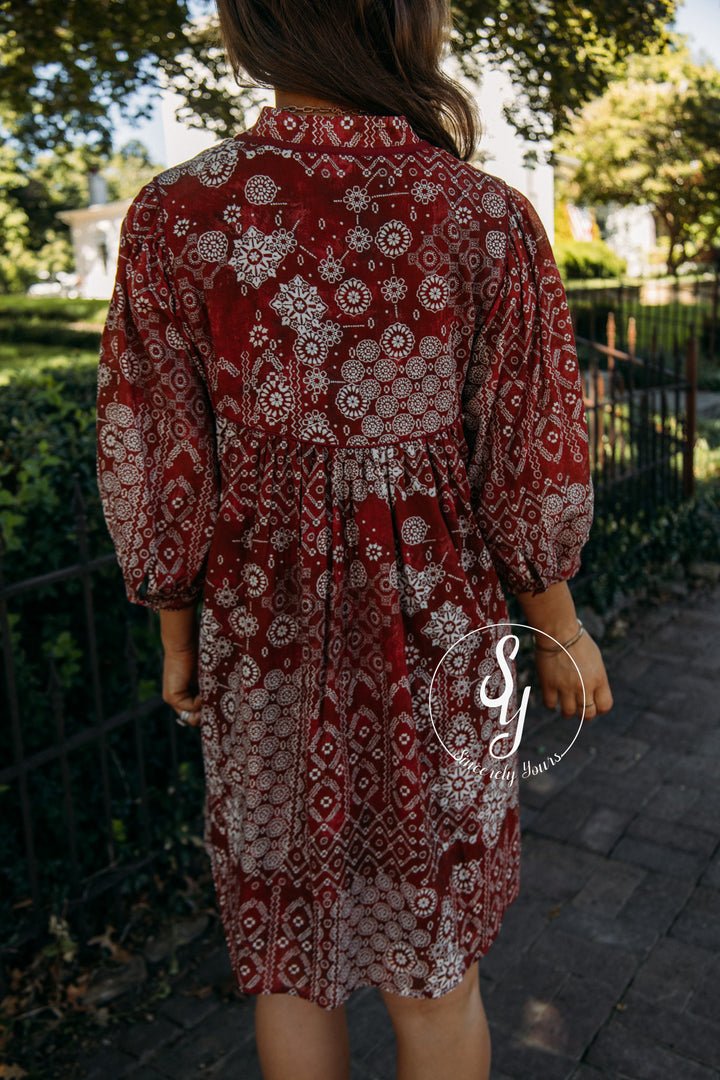 Zay Dress - Brick