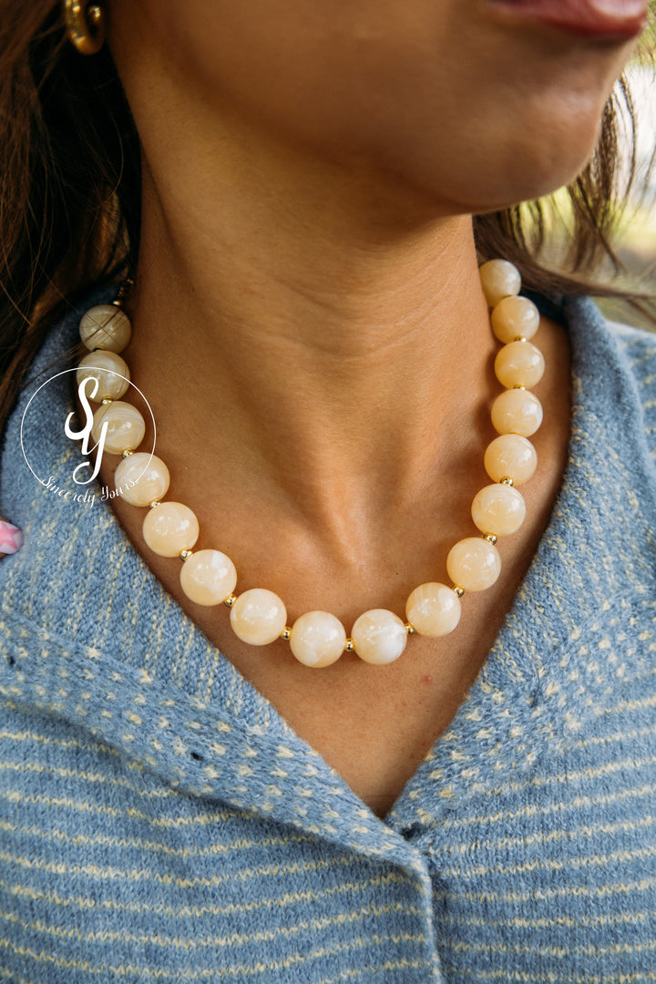 All Sugar Necklace - Buttercream