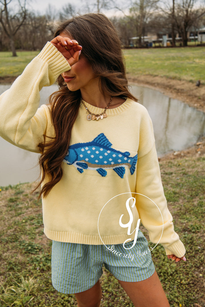 Catch And Release Sweater - Lemon