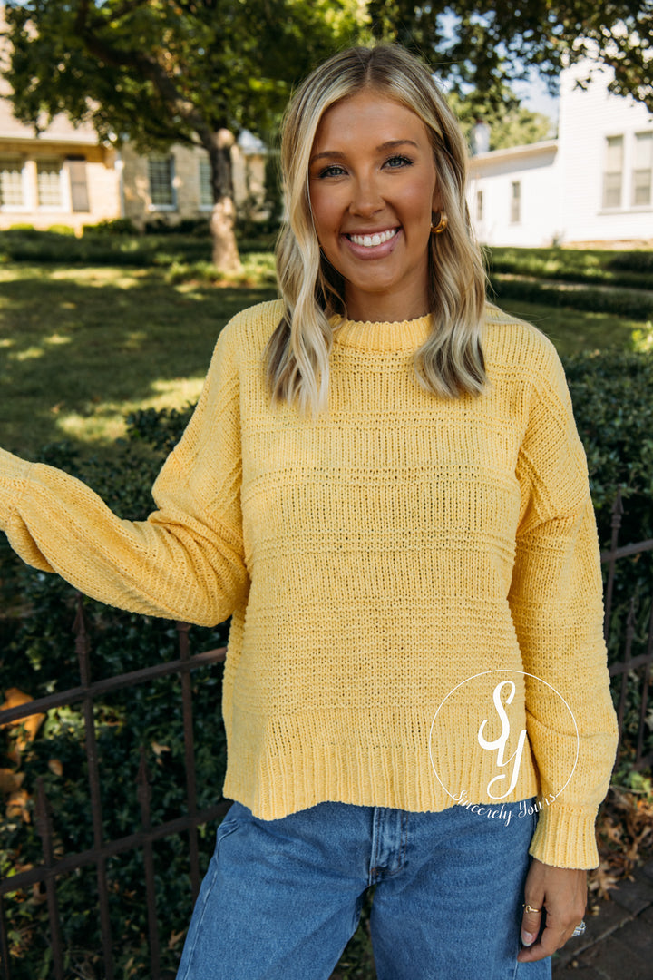 Bright Fall Sweater - Lemon