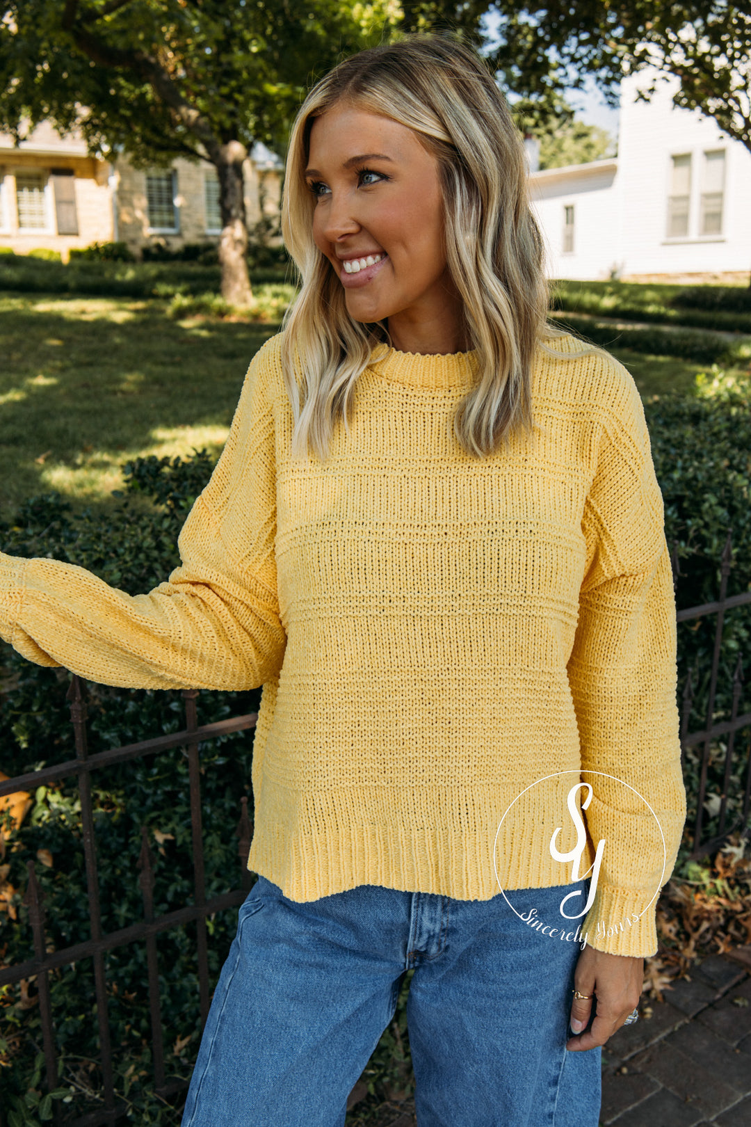 Bright Fall Sweater - Lemon