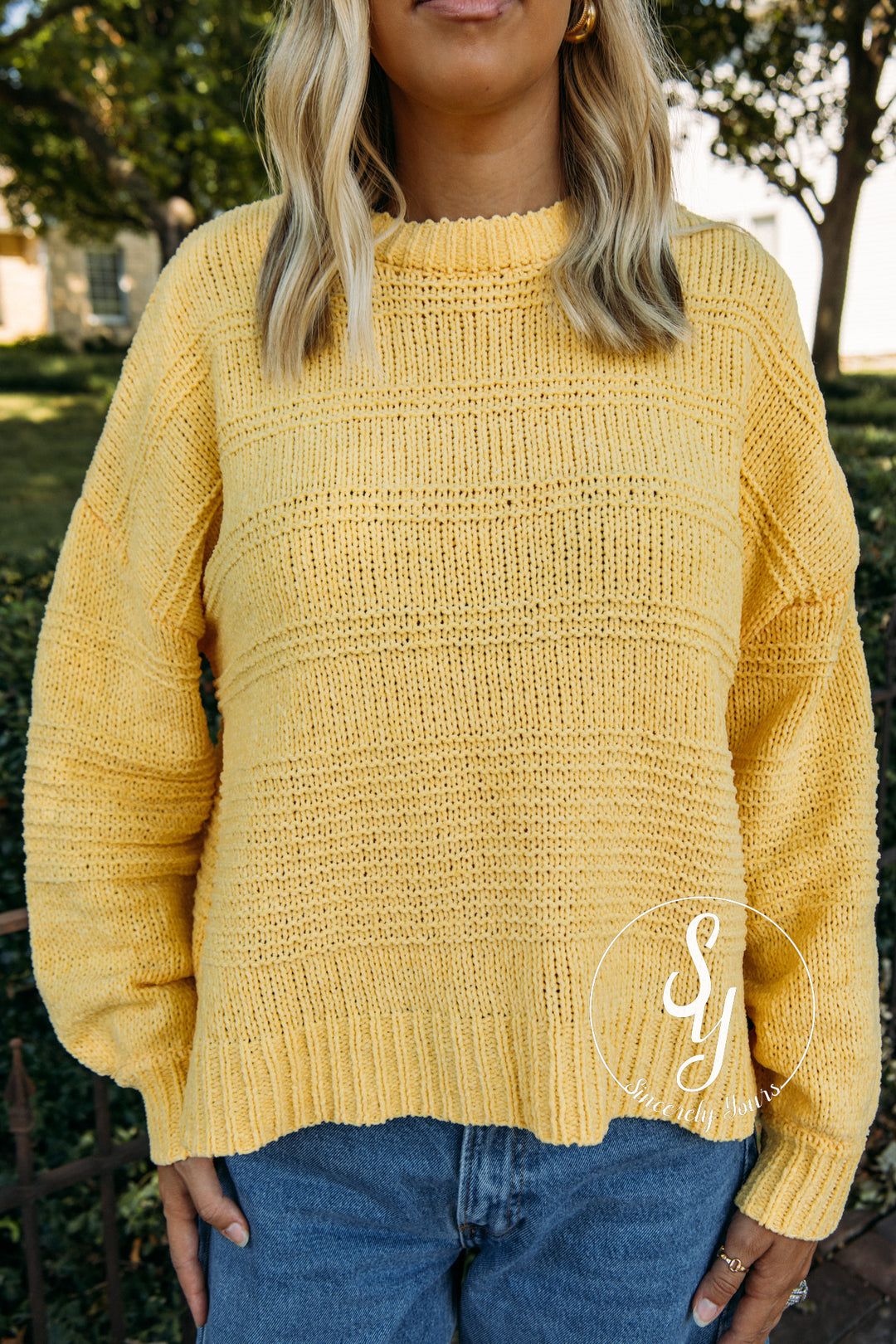 Bright Fall Sweater - Lemon