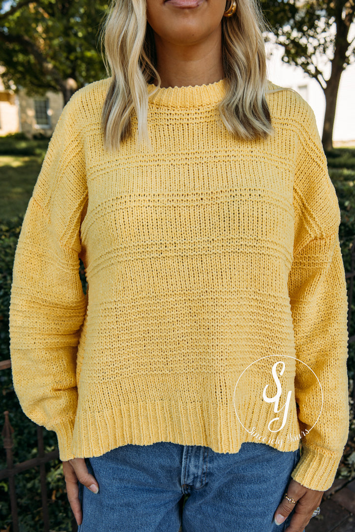 Bright Fall Sweater - Lemon