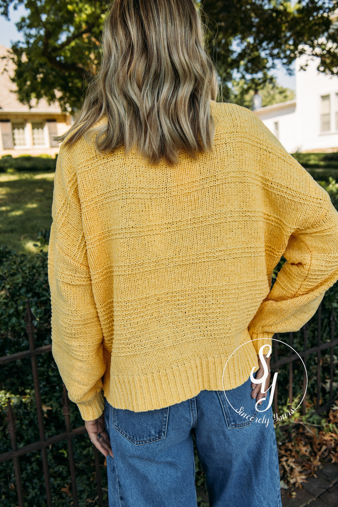 Bright Fall Sweater - Lemon