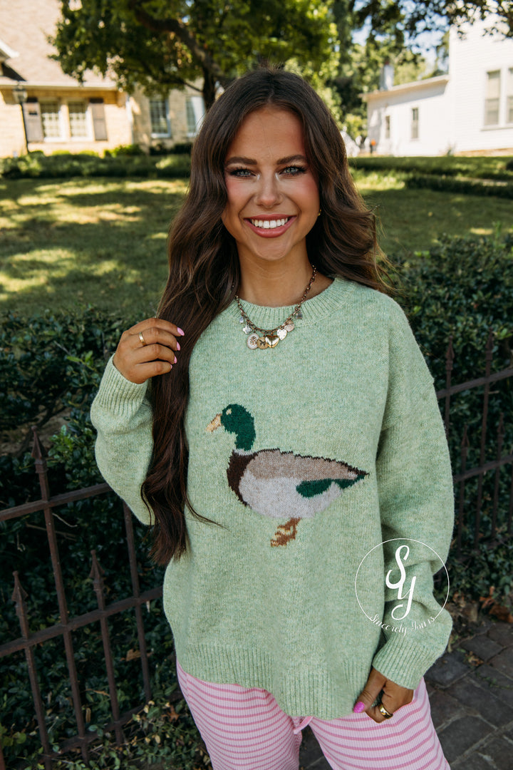 Duck Love Sweater - Matcha