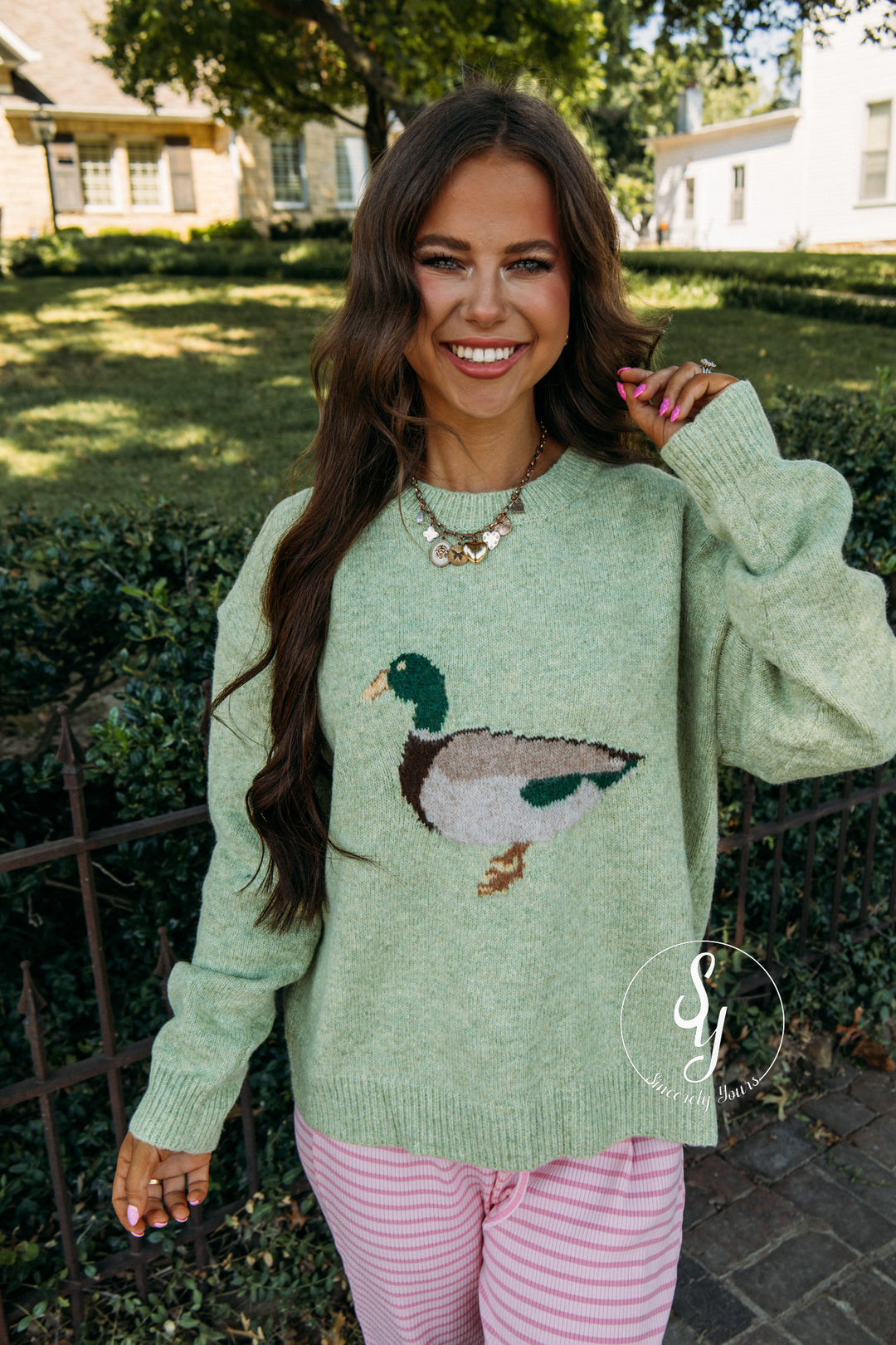 Duck Love Sweater - Matcha