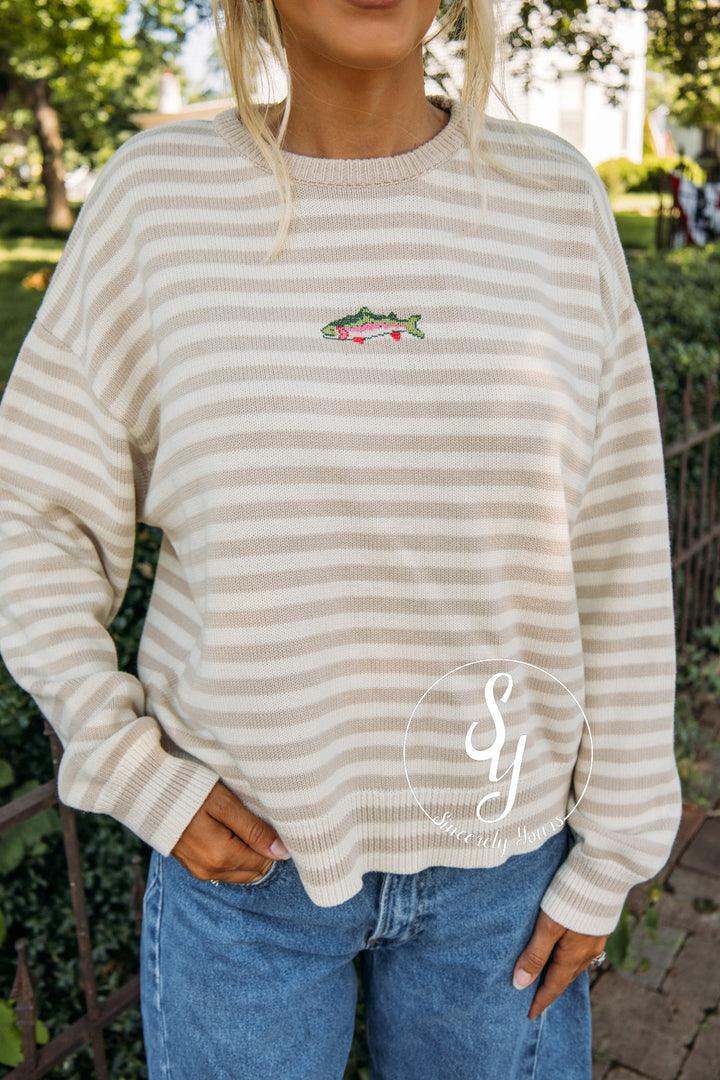Dockside Days Sweater - Taupe/ Sand