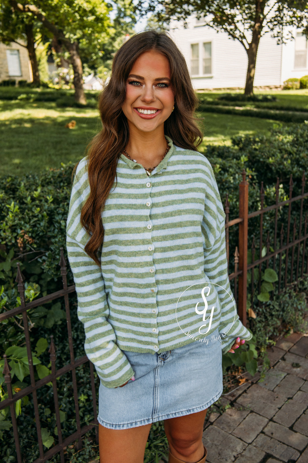 Lines Of Chic Sweater -  Matcha