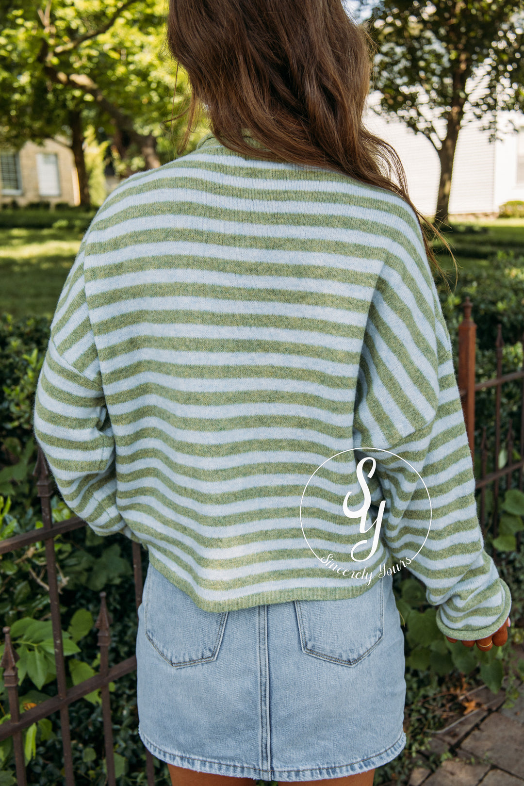 Lines Of Chic Sweater -  Matcha