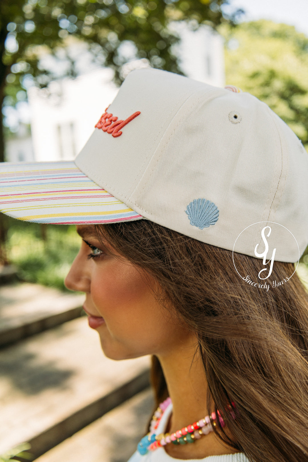 Sunkissed Trucker Hat - Party Stripe