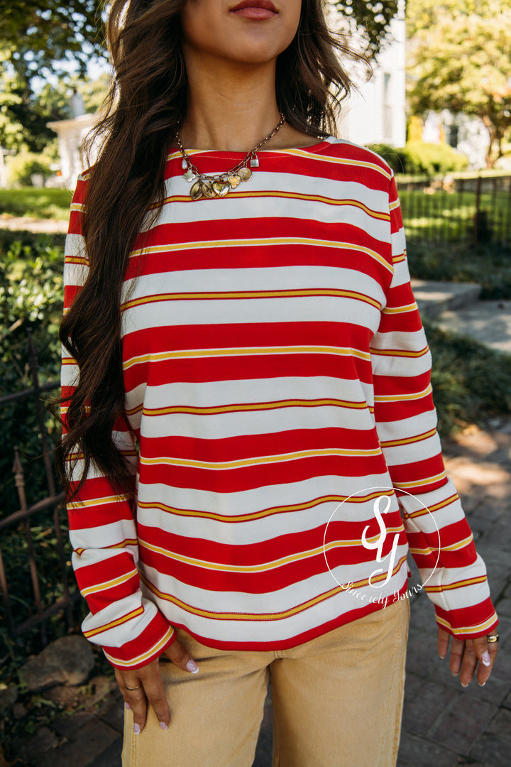 Scout Striped Top - Red