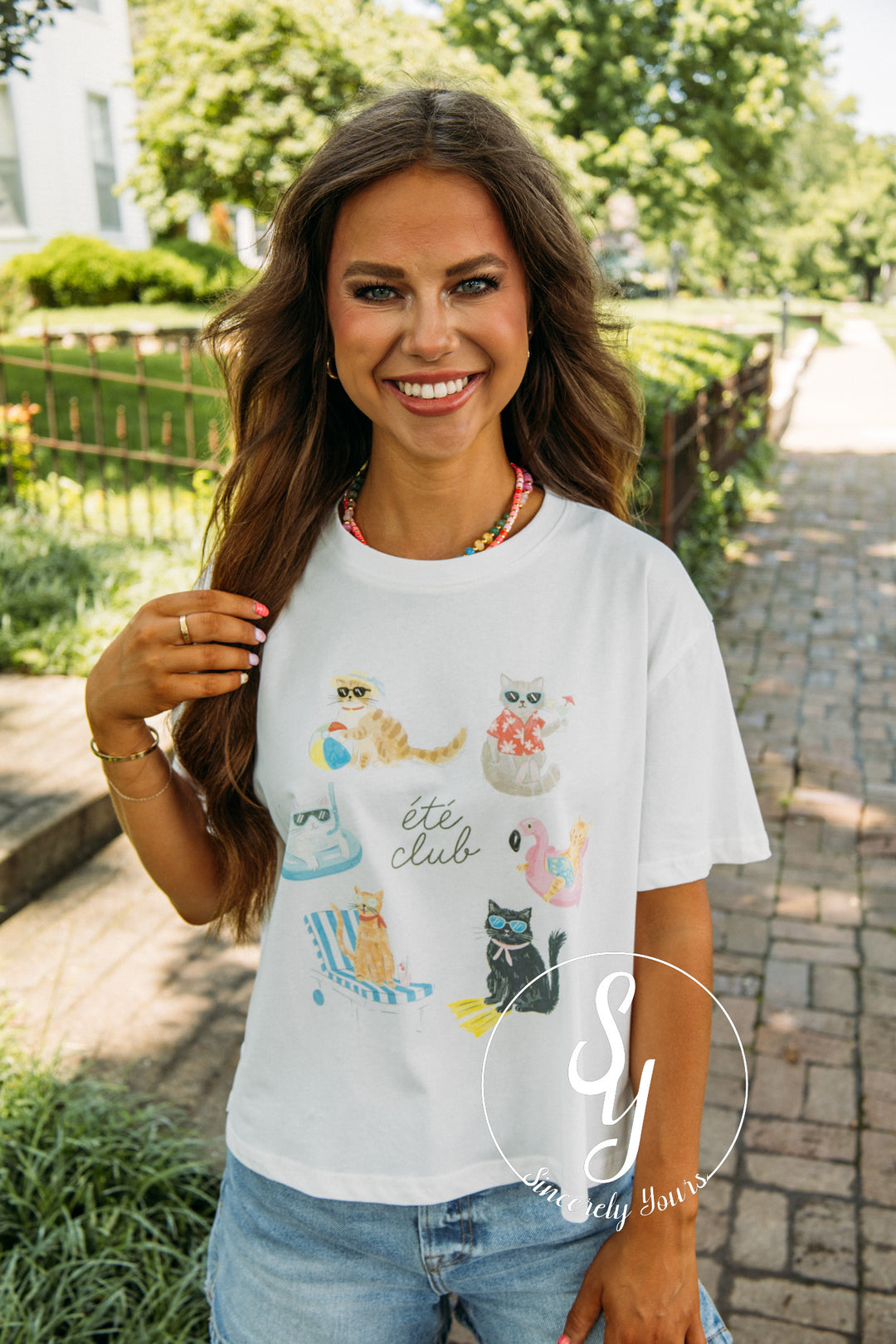 Purrfect Match Graphic - White