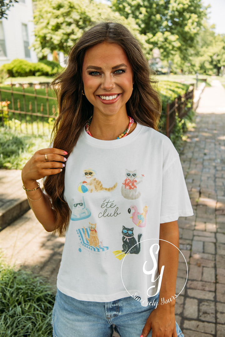 Purrfect Match Graphic - White