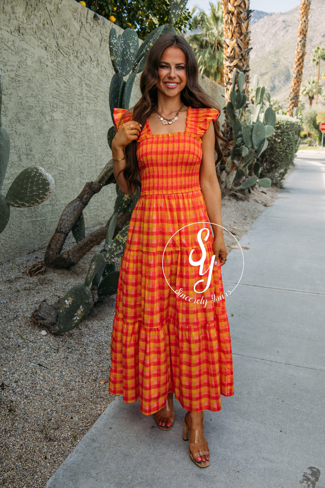 Bright Shine Dress - Tangerine