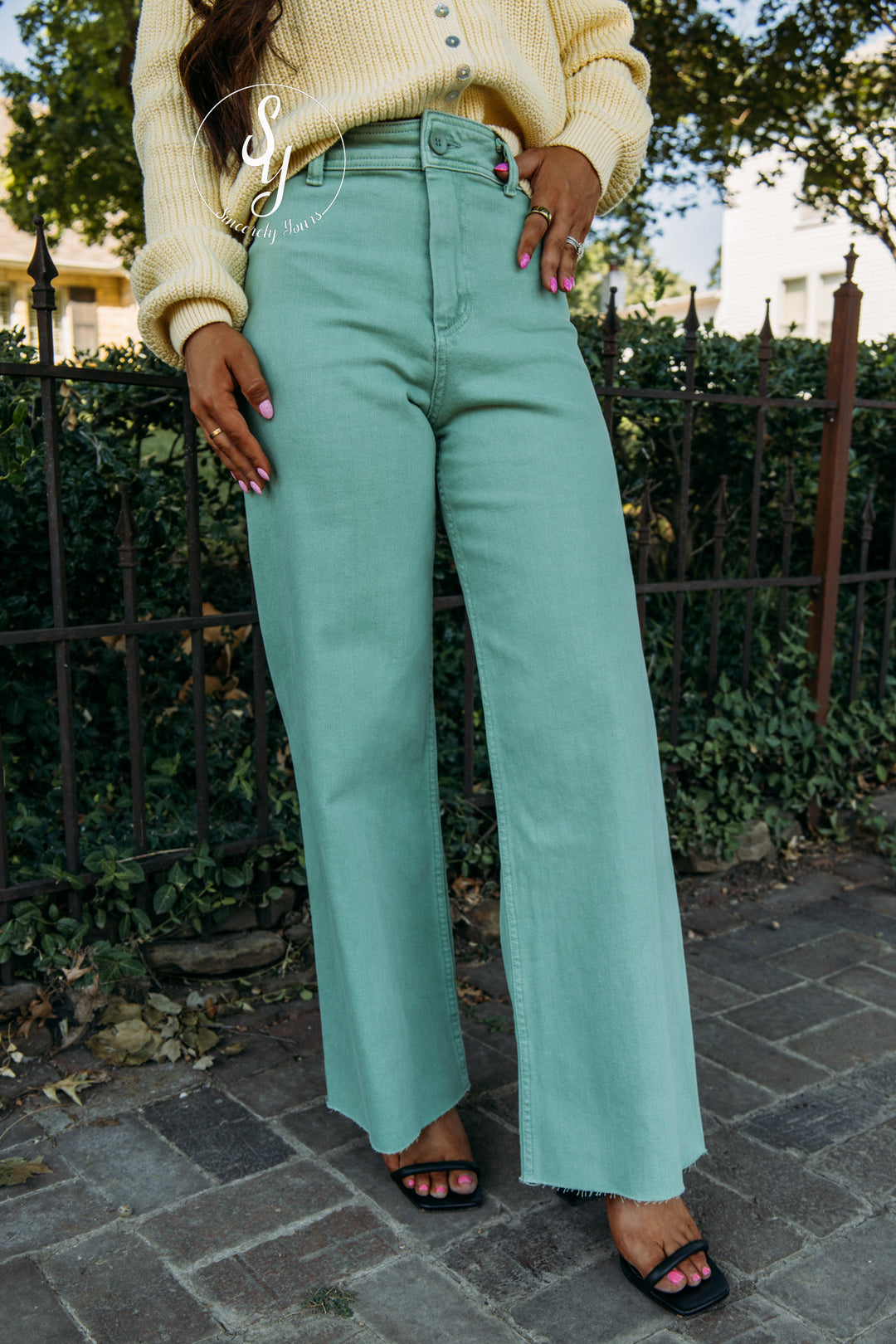 Cute Here Denim - Matcha