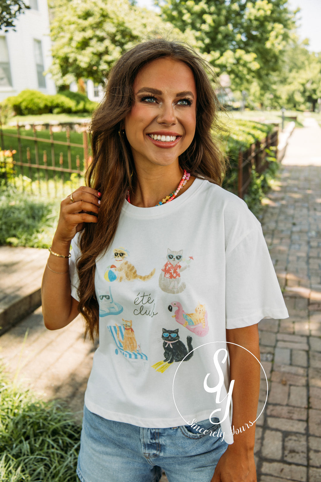 Purrfect Match Graphic - White