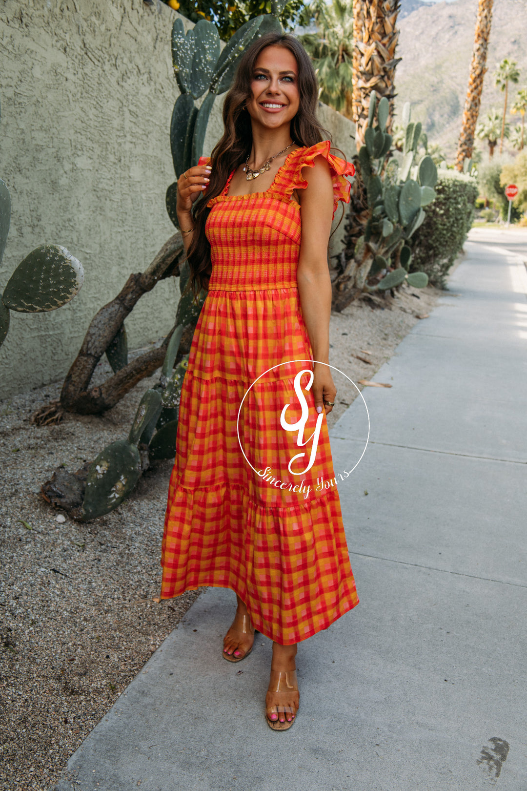 Bright Shine Dress - Tangerine