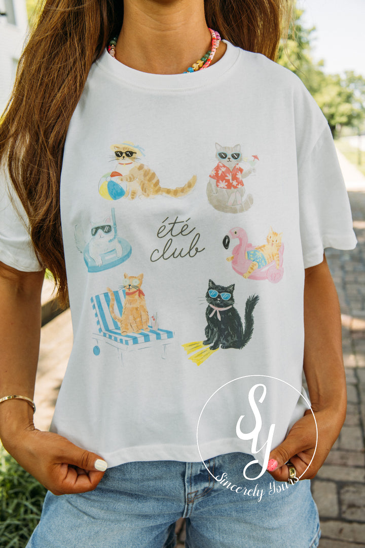 Purrfect Match Graphic - White
