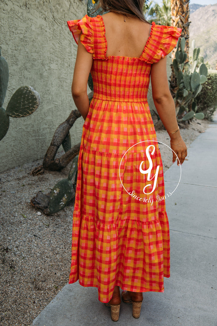 Bright Shine Dress - Tangerine