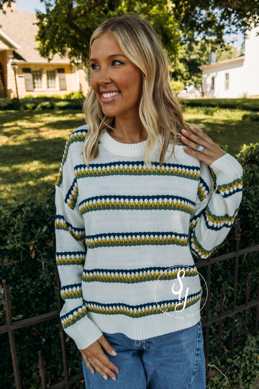 Soft Spoken Sweater - Teal/Olive
