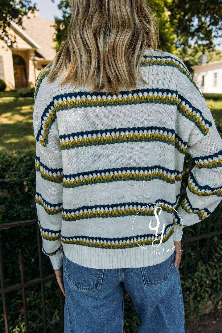 Soft Spoken Sweater - Teal/Olive