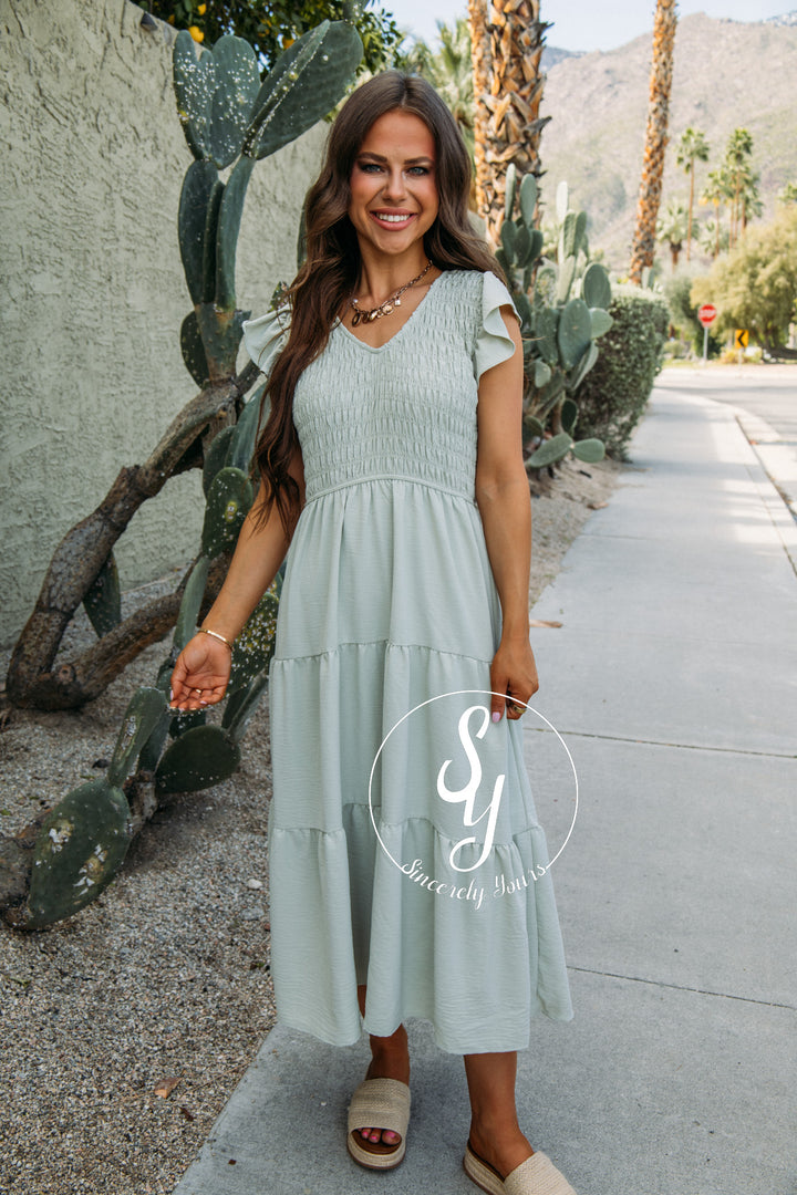 Simply Sweet Dress - Light Olive