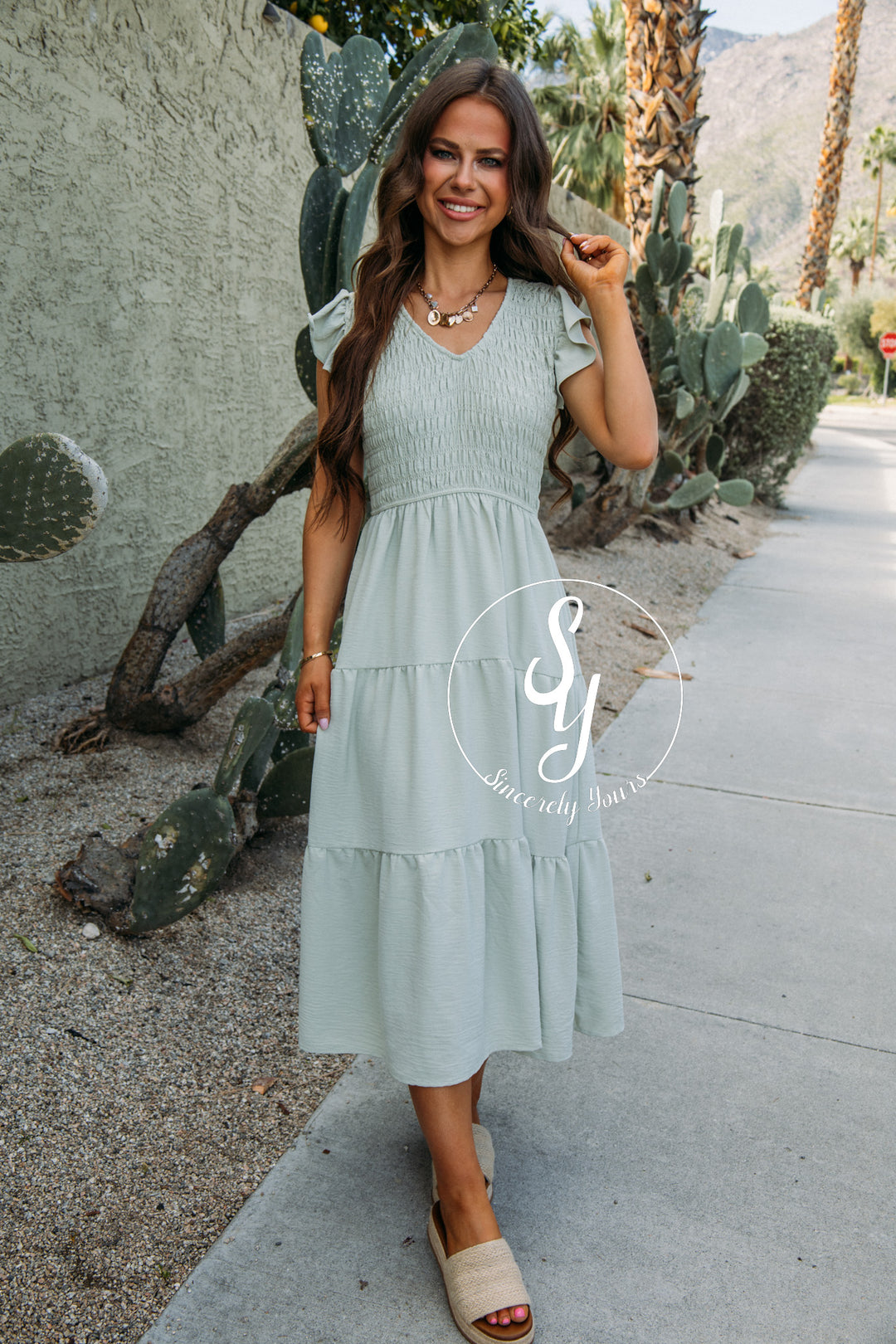 Simply Sweet Dress - Light Olive