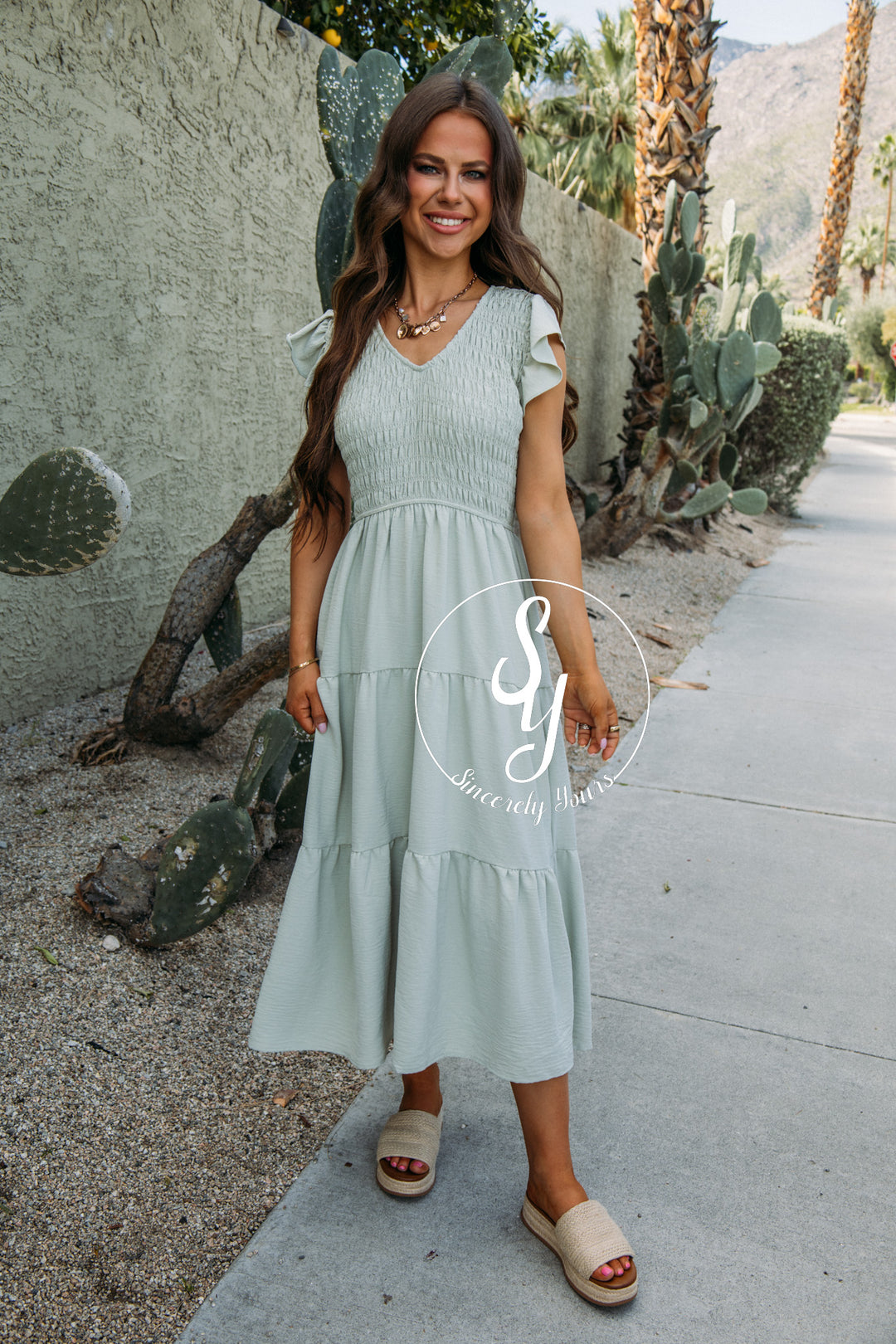 Simply Sweet Dress - Light Olive