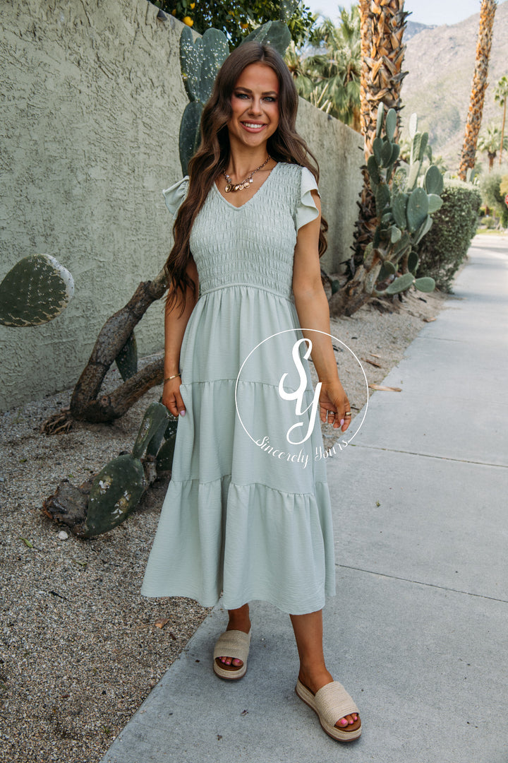 Simply Sweet Dress - Light Olive
