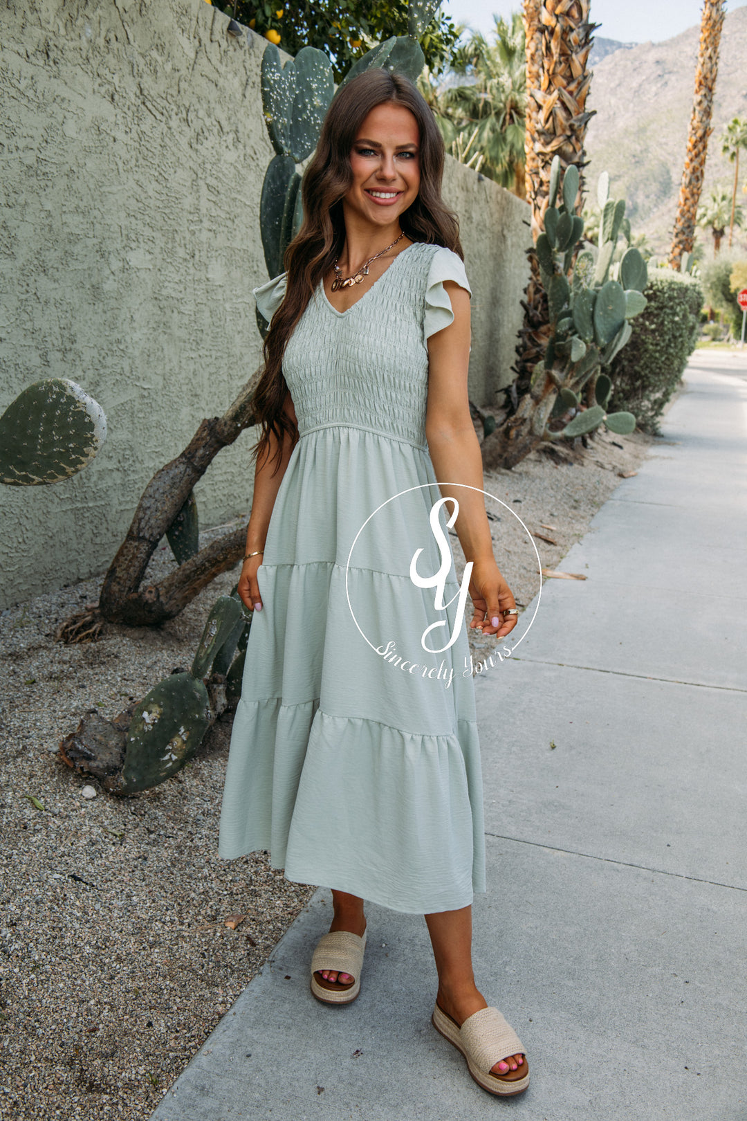 Simply Sweet Dress - Light Olive