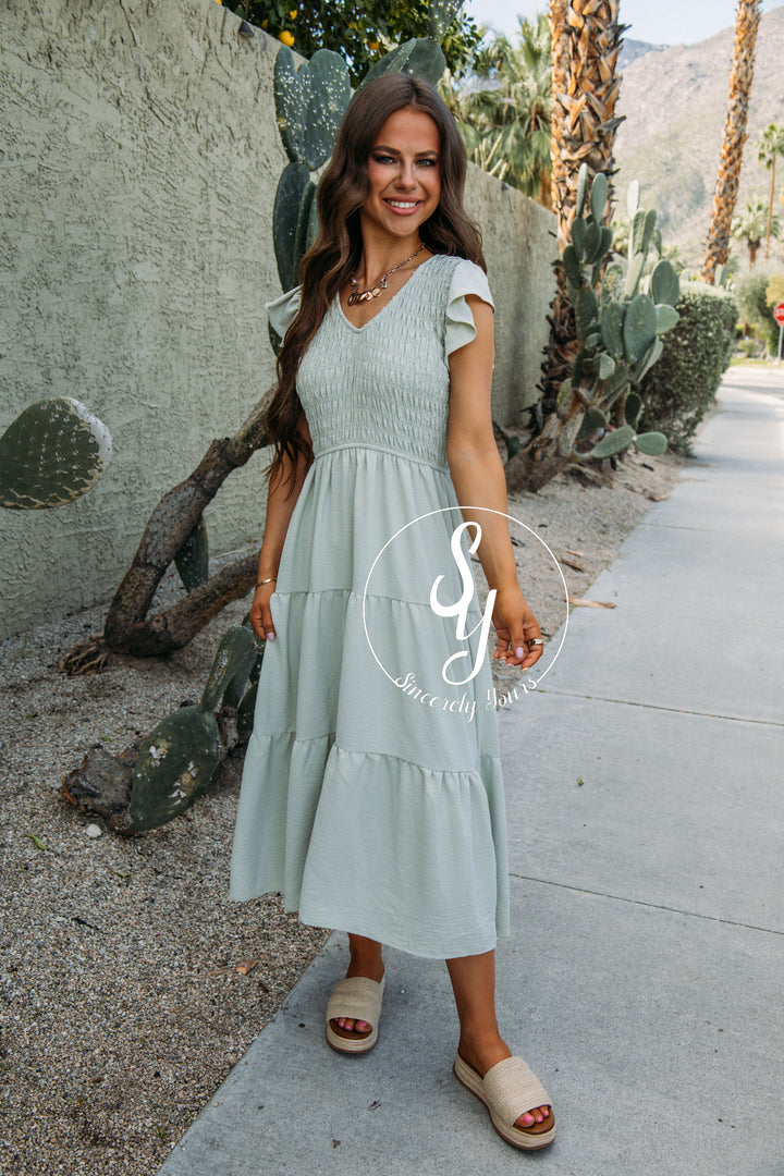 Simply Sweet Dress - Light Olive