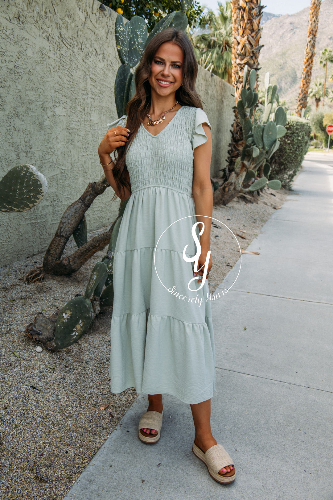 Simply Sweet Dress - Light Olive