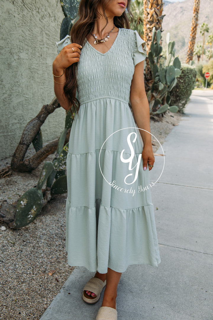 Simply Sweet Dress - Light Olive