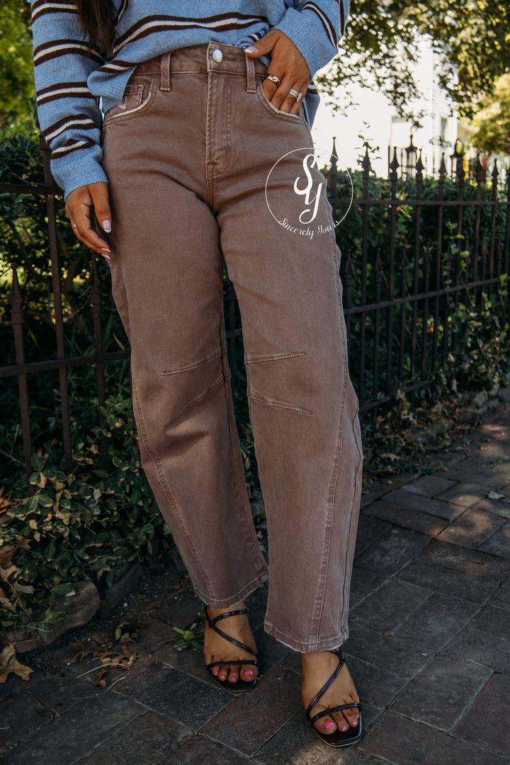 Kiki Barrel Denim - Stone