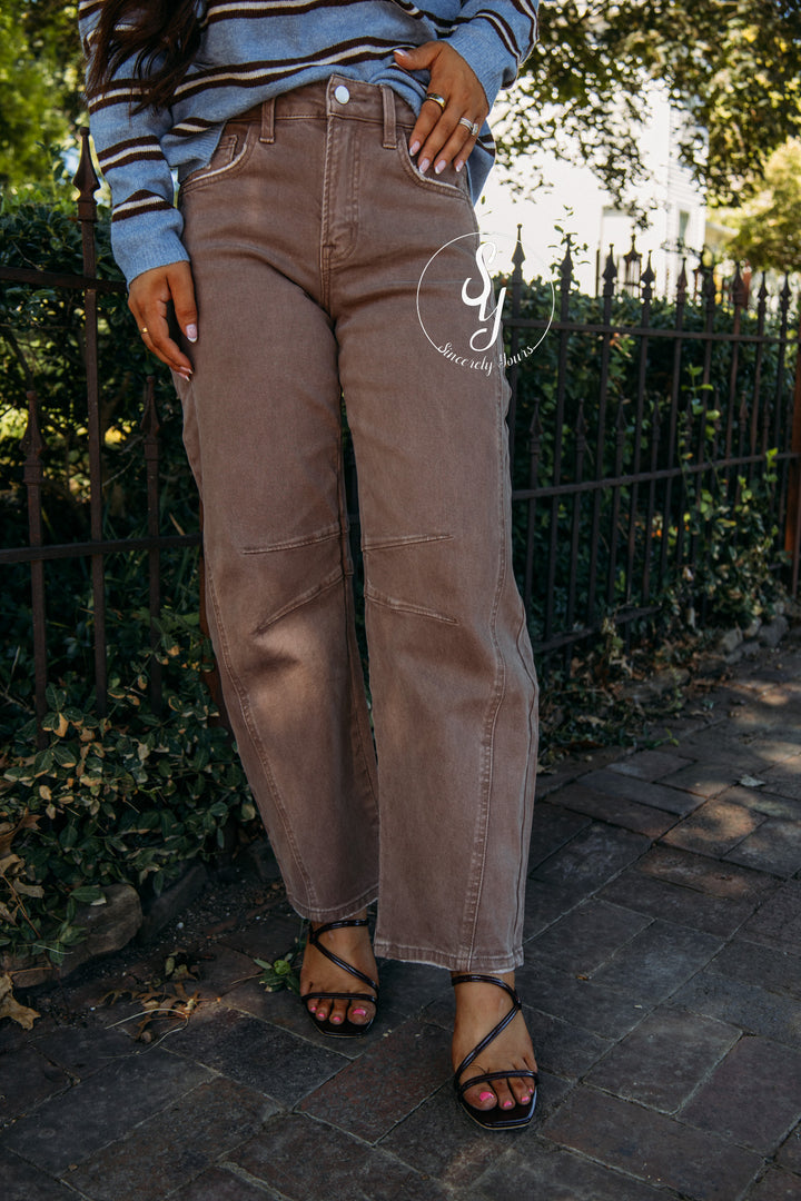 Kiki Barrel Denim - Stone