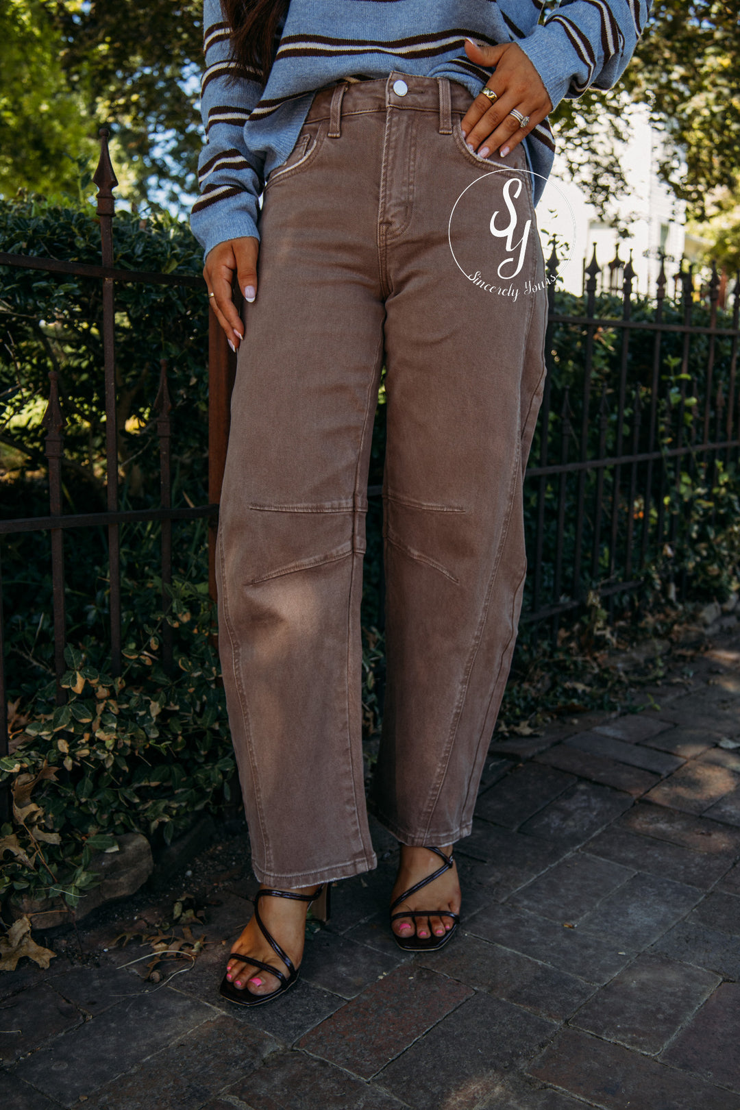 Kiki Barrel Denim - Stone