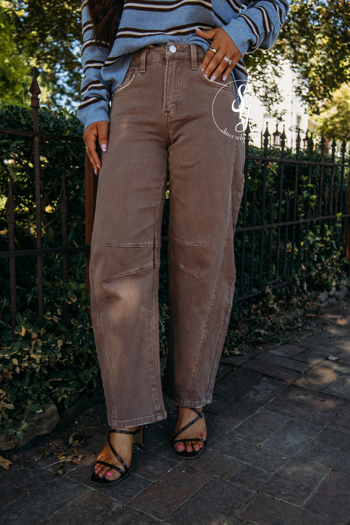 Kiki Barrel Denim - Stone