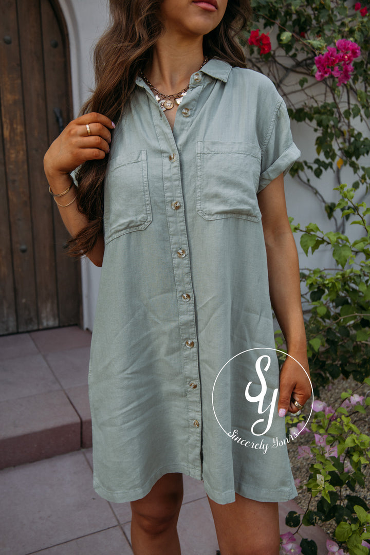 On the Daily Dress - Olive