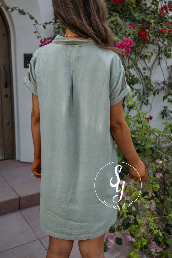 On the Daily Dress - Olive