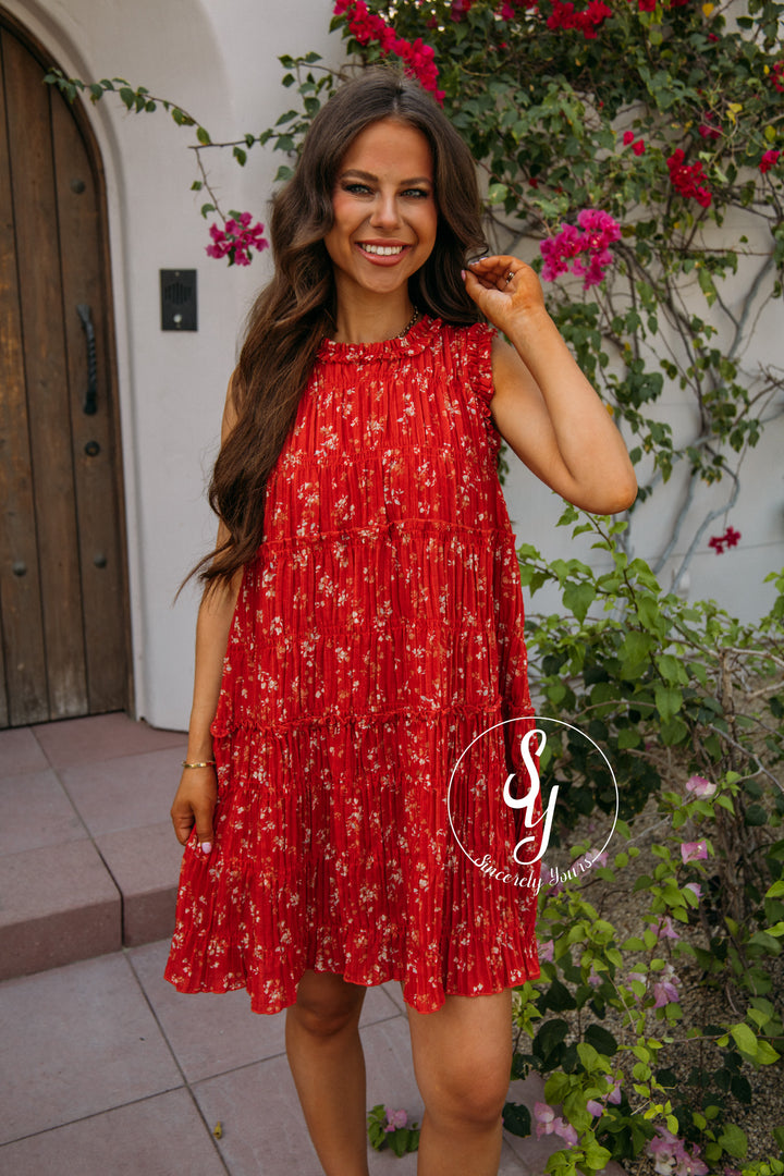 Upscale Dress - Boho Red