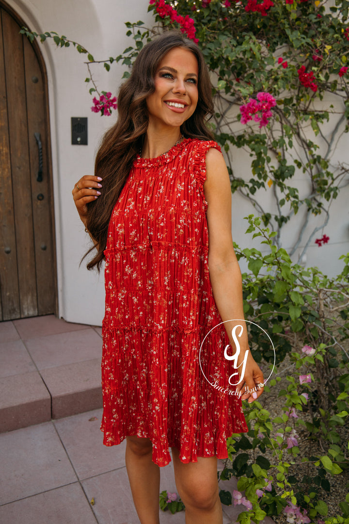 Upscale Dress - Boho Red